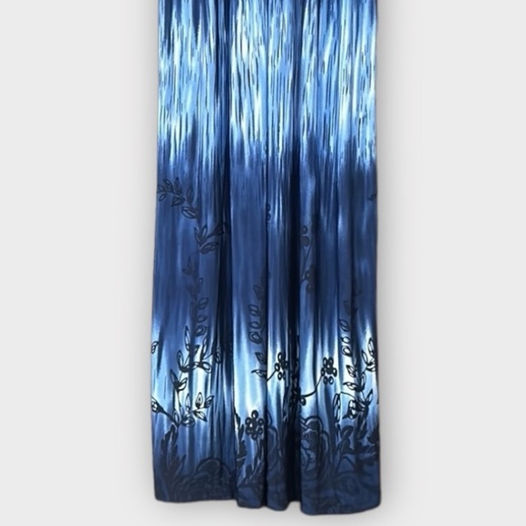 CM Resort Wear Beach Maxi Haltar Dress Blue Size XL - Picture 4 of 12